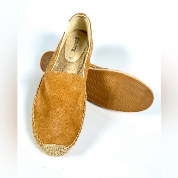 Anthropologie Soludos Platform Suede Espadrilles in Mustard Yellow New - Picture 11 of 13